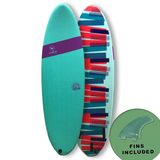 Mobyk 6'4 Rounder Softboard - Turquoise