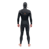 Dakine Mens Cyclone Chest Zip Hooded 5/4mm Full Wetsuit (Black)