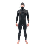 Dakine Mens Cyclone Chest Zip Hooded 5/4mm Full Wetsuit (Black)