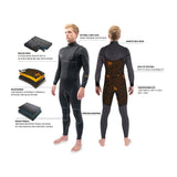 Dakine Mens Cyclone Zip Free Full Suit 4/3 (Black)