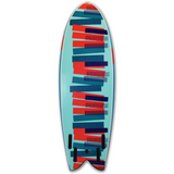 Mobyk 5'8 Old School Softboard - Blue Curacao