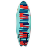 Mobyk 6'6 Quad Fish Softboard - Blue Curacao