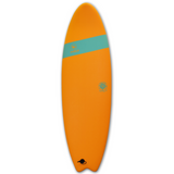 Mobyk 6'0 Quad Fish Softboard - Pilsner Orange