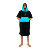 Surflogic Poncho / Changing Robe Black/Cyan