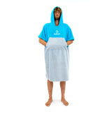 Surflogic Poncho / Changing Robe Cyan/Grey